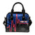 Samoa Personalised Shoulder Handbag - Samoa Seal With Heartbeat Polynesian Pattern (blue) - Polynesian Pride