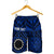 Cook Island Personalised Men's Short - Seal With Polynesian Tattoo Style ( Blue) - Polynesian Pride