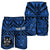 Fiji Personalised Men's Short - Fiji Seal With Polynesian Tattoo Style ( Blue) - Polynesian Pride