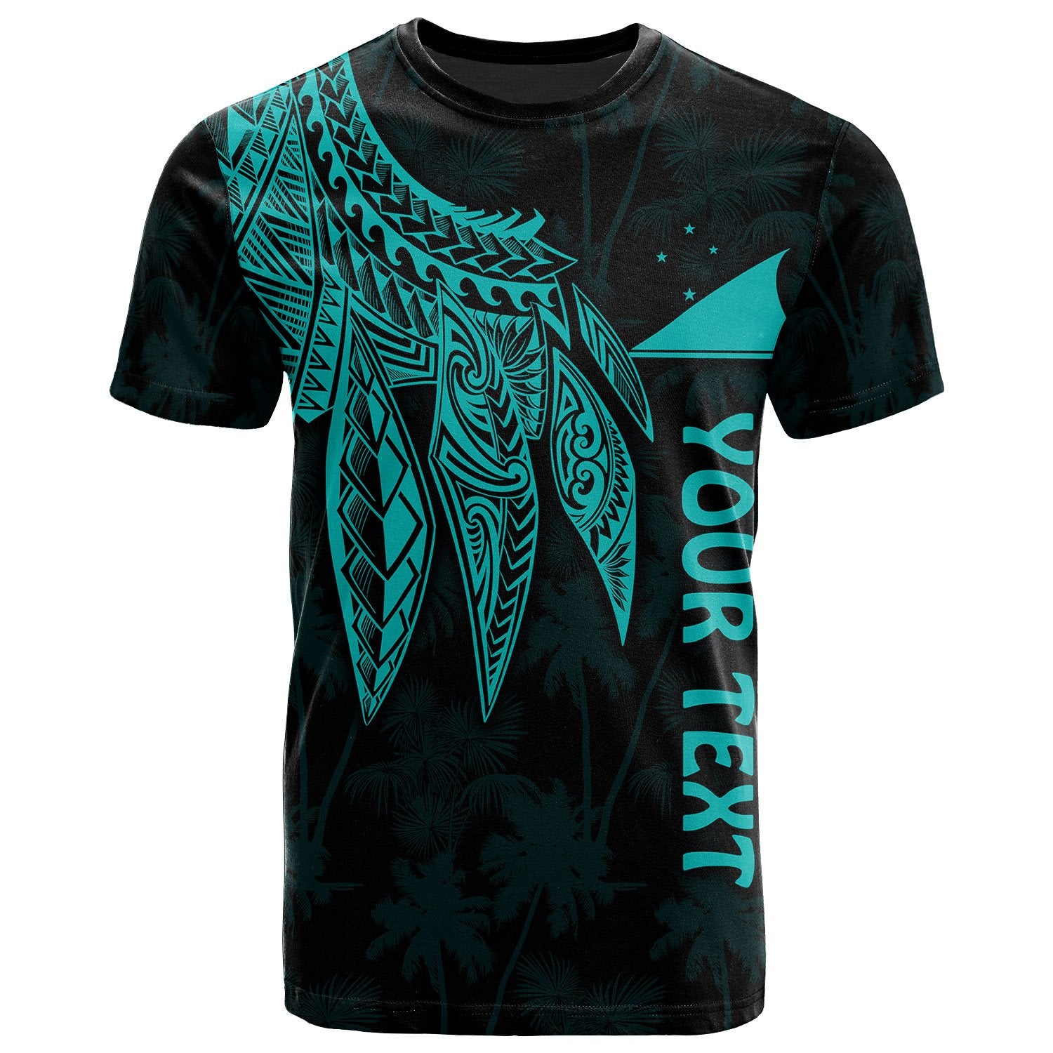 Tokelau Polynesian Custom T Shirt Polynesian Wings (Turquoise) Unisex Turquoise - Polynesian Pride