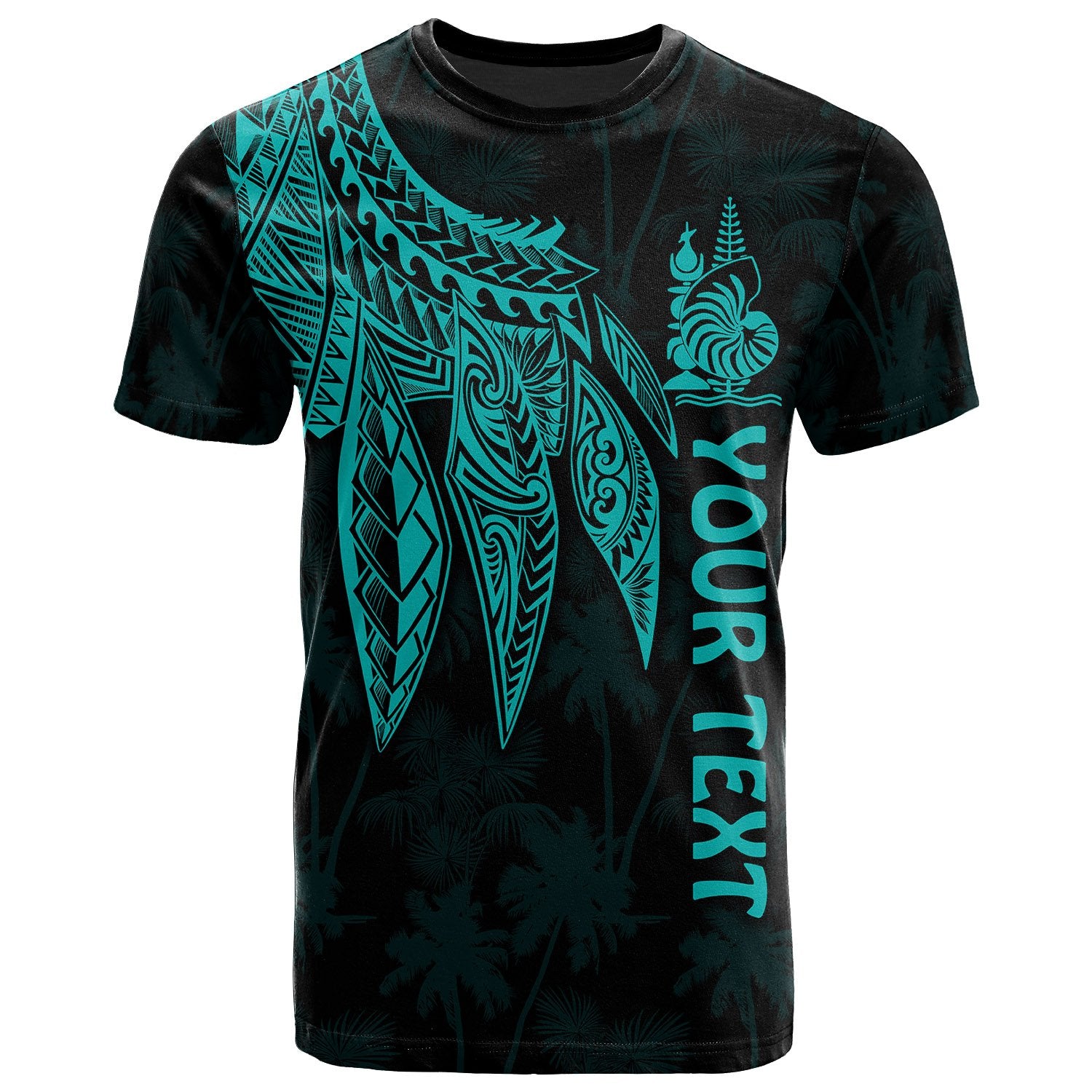 Wallis and Futuna Custom T Shirt Polynesian Wings Turquoise Unisex Turquoise - Polynesian Pride