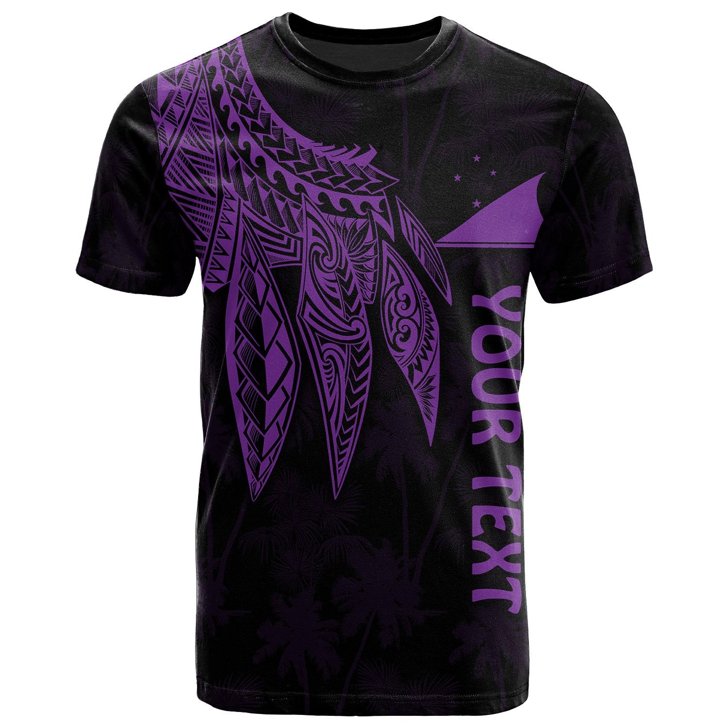 Tokelau Polynesian Custom T Shirt Polynesian Wings (Purple) Unisex Purple - Polynesian Pride