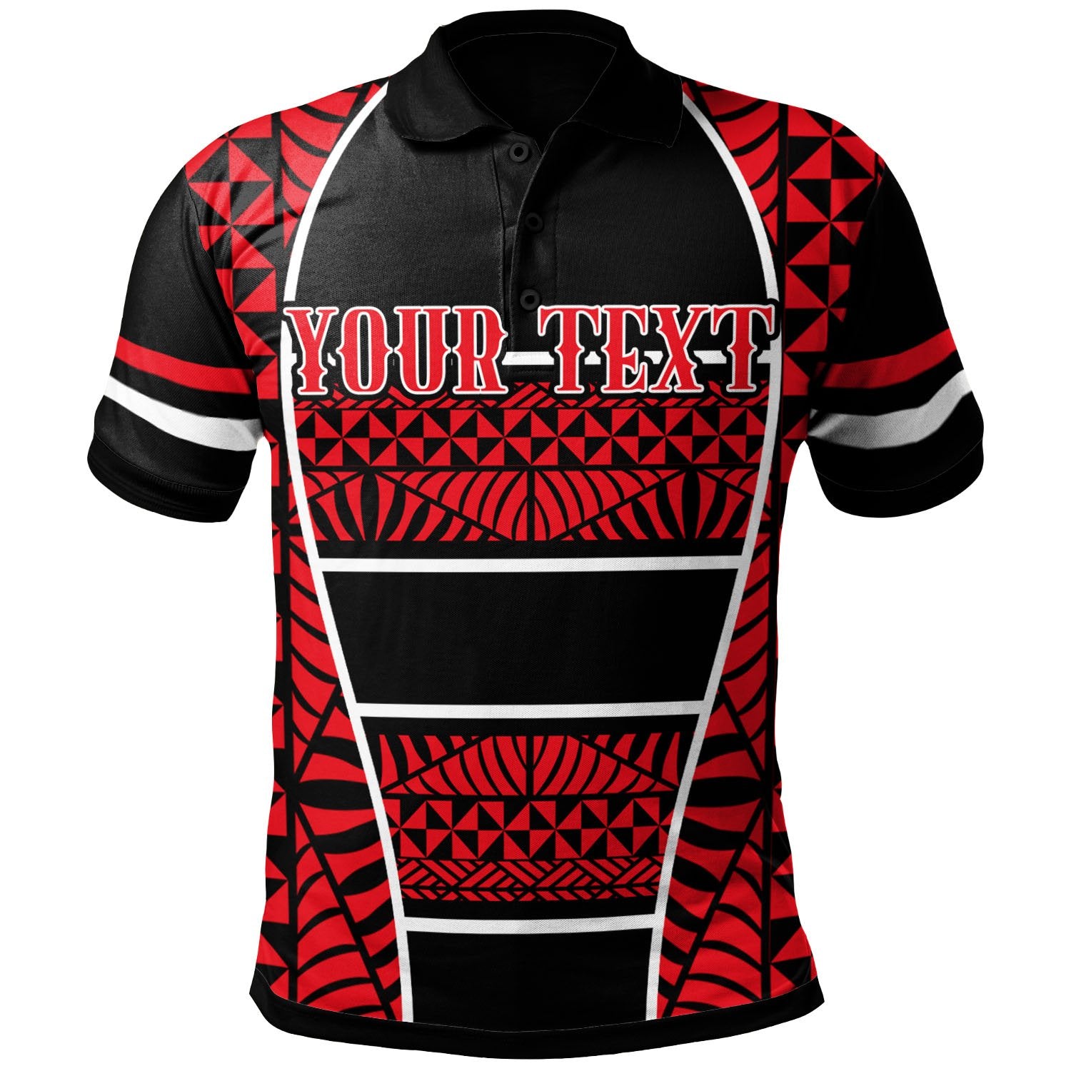 Tonga Polo Shirt Custom Seal Of Tonga Line Style Unisex Black - Polynesian Pride