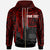 Samoa Custom Zip up Hoodie Samoa Seal With Polynesian Pattern In Heartbeat Style (Red) Unisex Red - Polynesian Pride