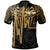 American Samoa Custom Polo Shirt Seal With Polynesian Pattern Heartbeat Style (Gold) Unisex Gold - Polynesian Pride