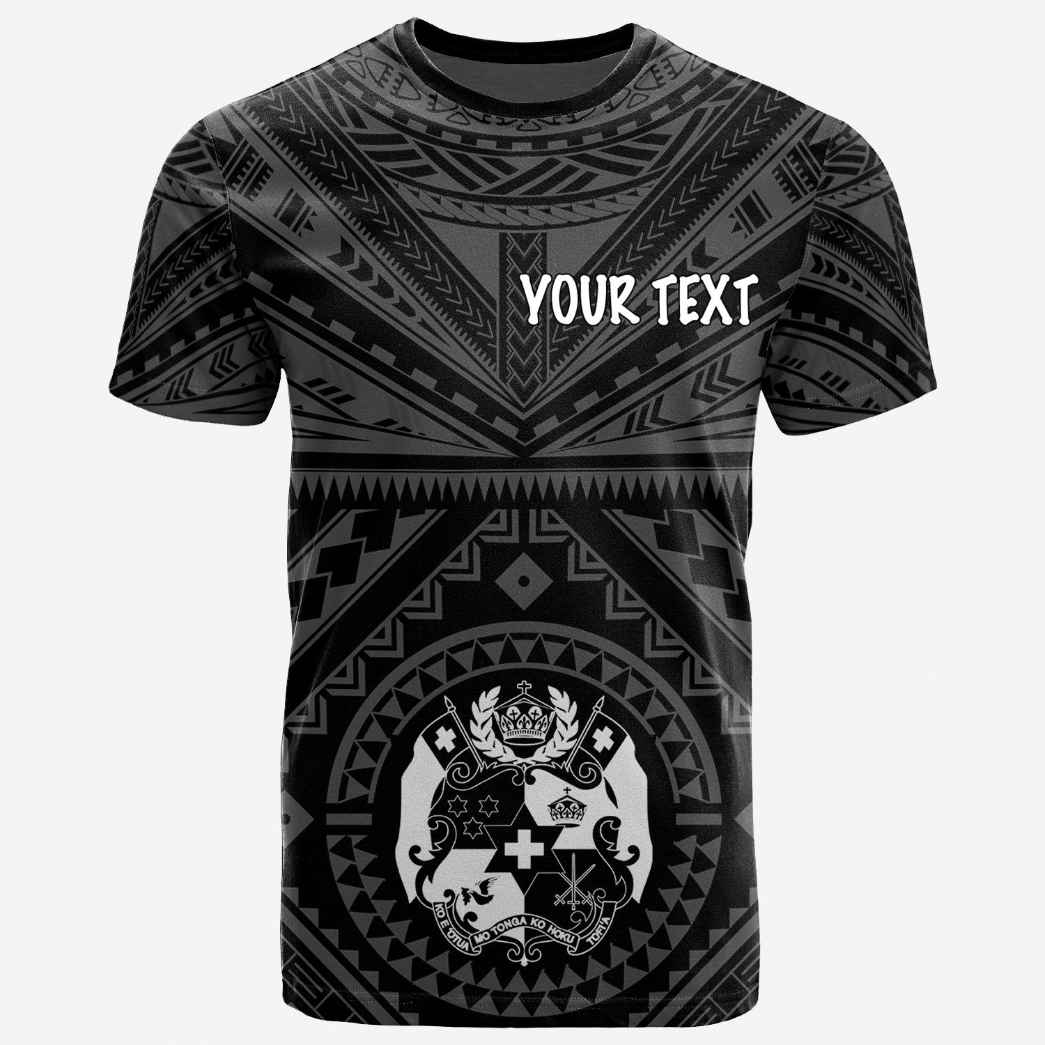 Tonga Custom T Shirt Tonga Seal With Polynesian Tattoo Style (Black) Unisex Black - Polynesian Pride