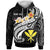 Hawaii Custom Hoodie Kanaka Maoli Polynesian Patterns Plumeria Unisex Black - Polynesian Pride