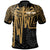 Tahiti Custom Polo Shirt Tahitian Seal In Heartbeat Patterns Style (Gold) Unisex Gold - Polynesian Pride