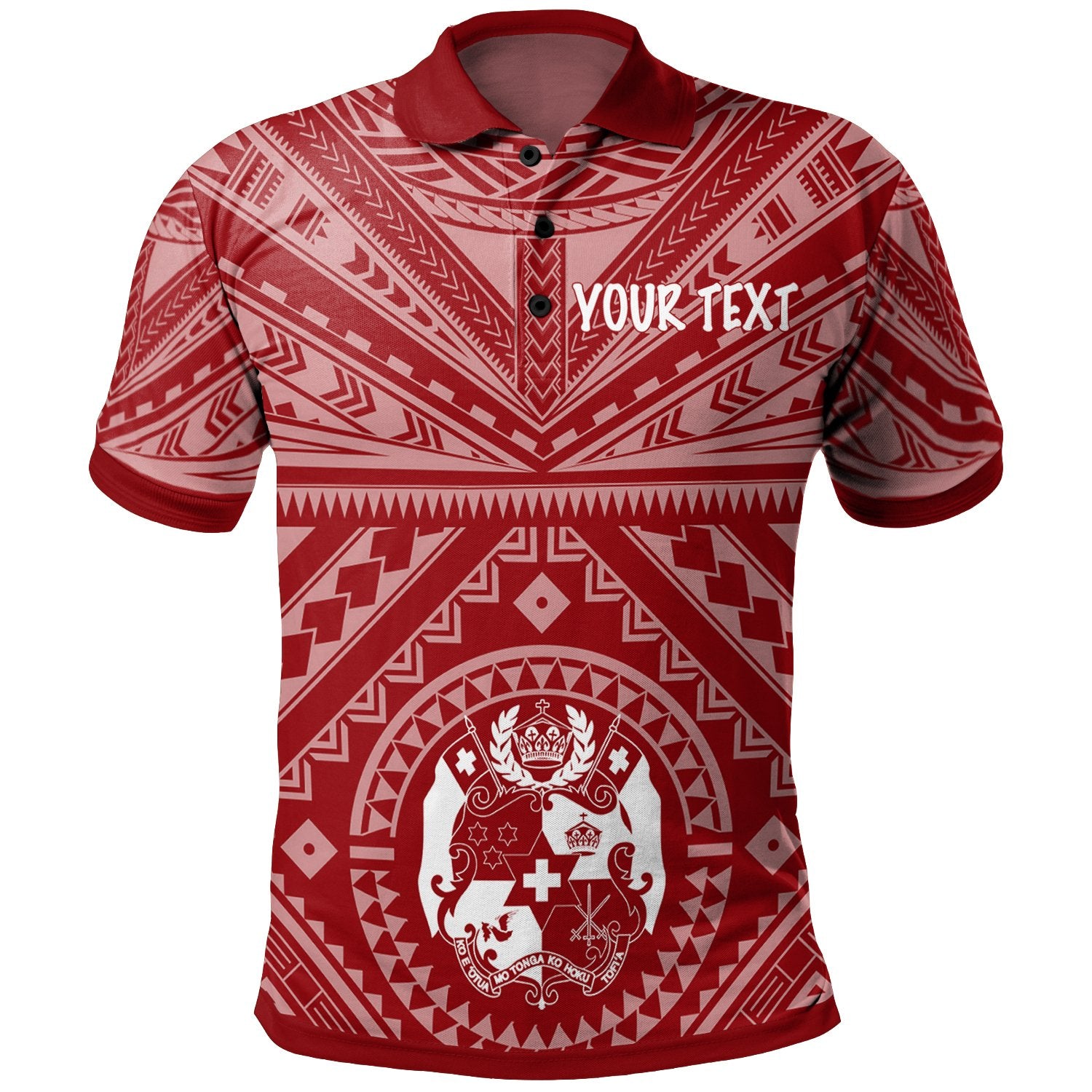 Tonga Custom Polo Shirt Tonga Seal With Polynesian Tattoo Style (Red) Unisex Red - Polynesian Pride