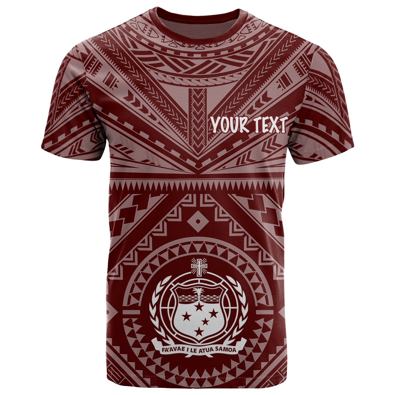 Samoa Custom T Shirt Samoa Seal In Polynesian Tattoo Style (Red) Unisex Red - Polynesian Pride