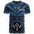 Kosrae Custom T Shirt Kosrae Flag In Polynesian Tattoo Style (Blue) Unisex Blue - Polynesian Pride