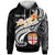 Fiji Custom Hoodie Fiji Seal Polynesian Patterns Plumeria (Black) Unisex Black - Polynesian Pride