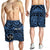 Kosrae Personalised Men's Short - Kosrae Flag In Polynesian Tattoo Style (Blue) - Polynesian Pride