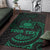 Samoa Polynesian Custom Personalised Area Rug - Green Tribal Wave - Polynesian Pride