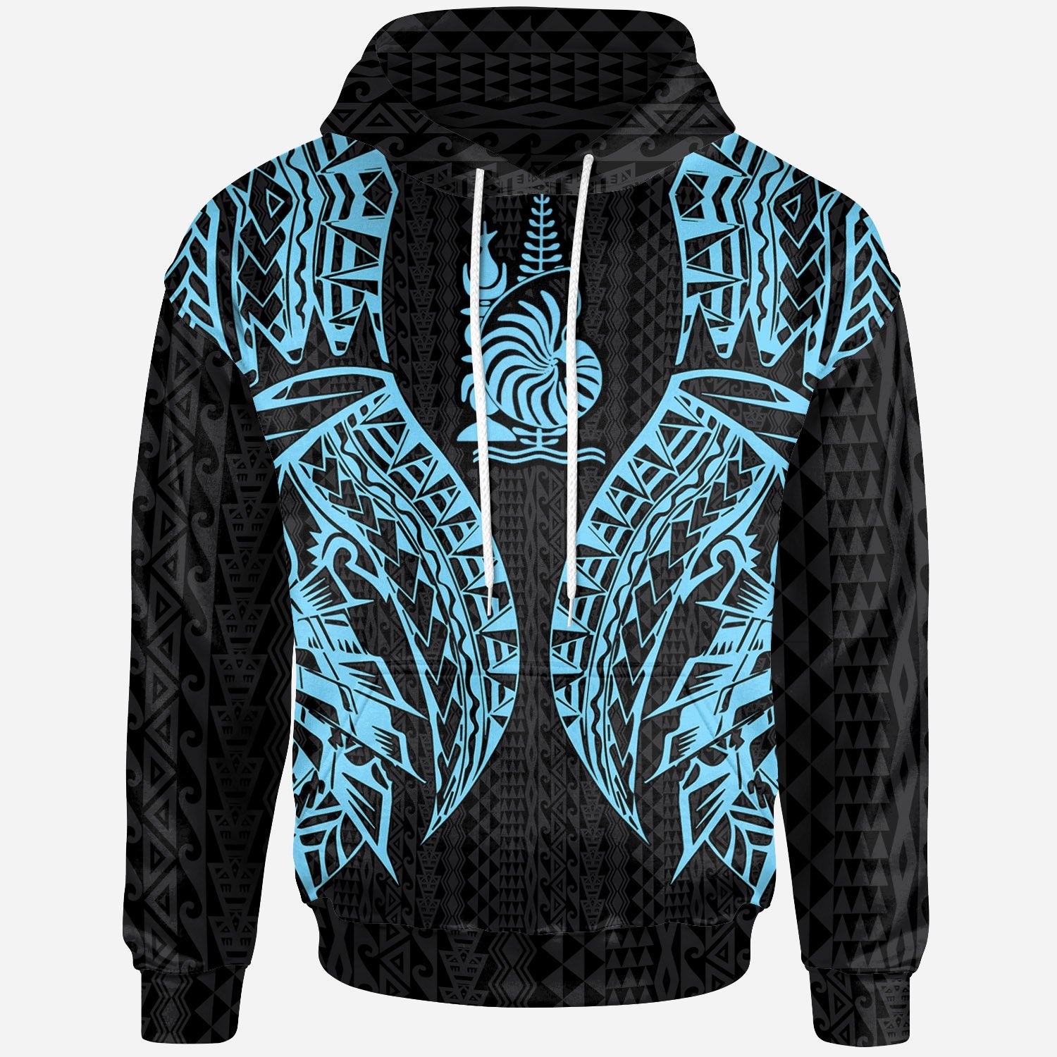 New Caledonia Hoodie Polynesian Lion Head Neon Style Unisex Neon - Polynesian Pride