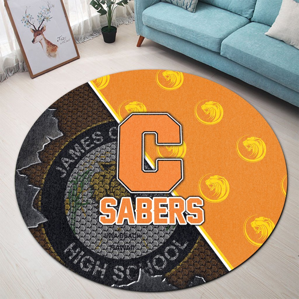 Hawaii - Campbell High Round Carpet - AH Round Carpet M Orange - Polynesian Pride