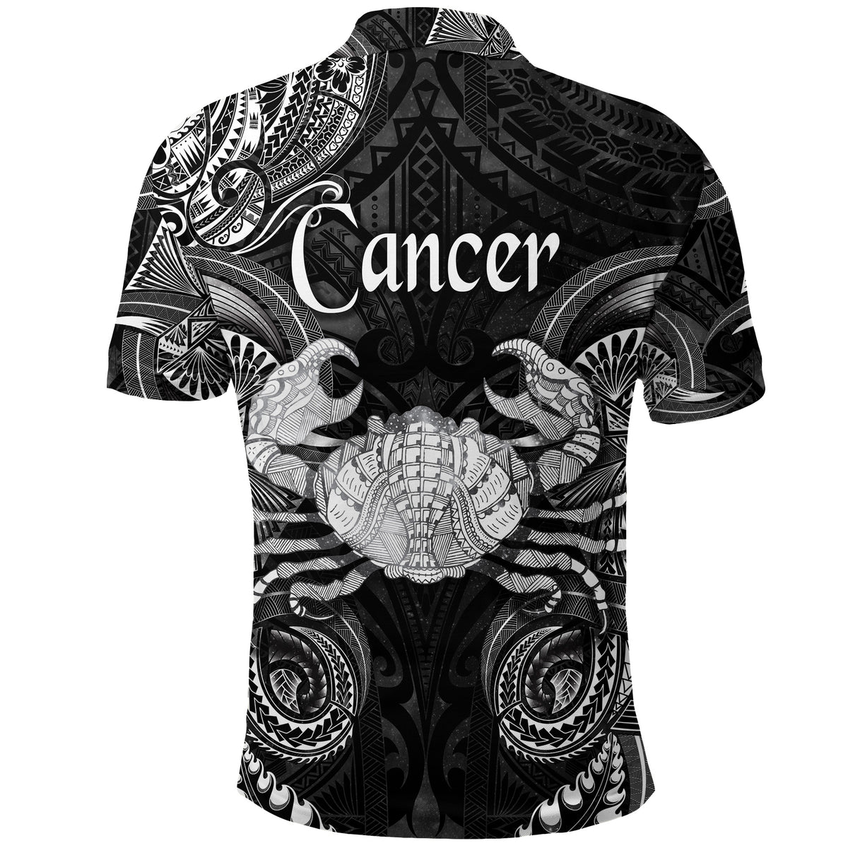 Cancer Zodiac Polynesian Polo Shirt Unique Style Black LT8 - Polynesian Pride