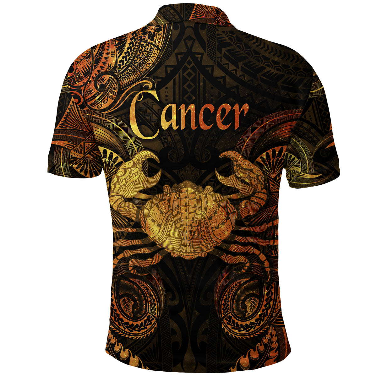 Cancer Zodiac Polynesian Polo Shirt Unique Style Gold LT8 - Polynesian Pride