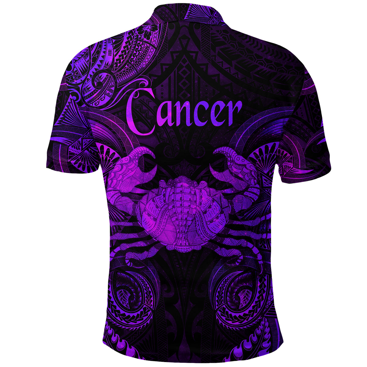 Cancer Zodiac Polynesian Polo Shirt Unique Style Purple LT8 - Polynesian Pride