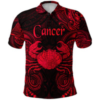 Cancer Zodiac Polynesian Polo Shirt Unique Style Red LT8 - Polynesian Pride