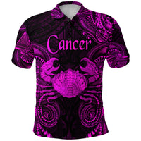Cancer Zodiac Polynesian Polo Shirt Unique Style Pink LT8 - Polynesian Pride