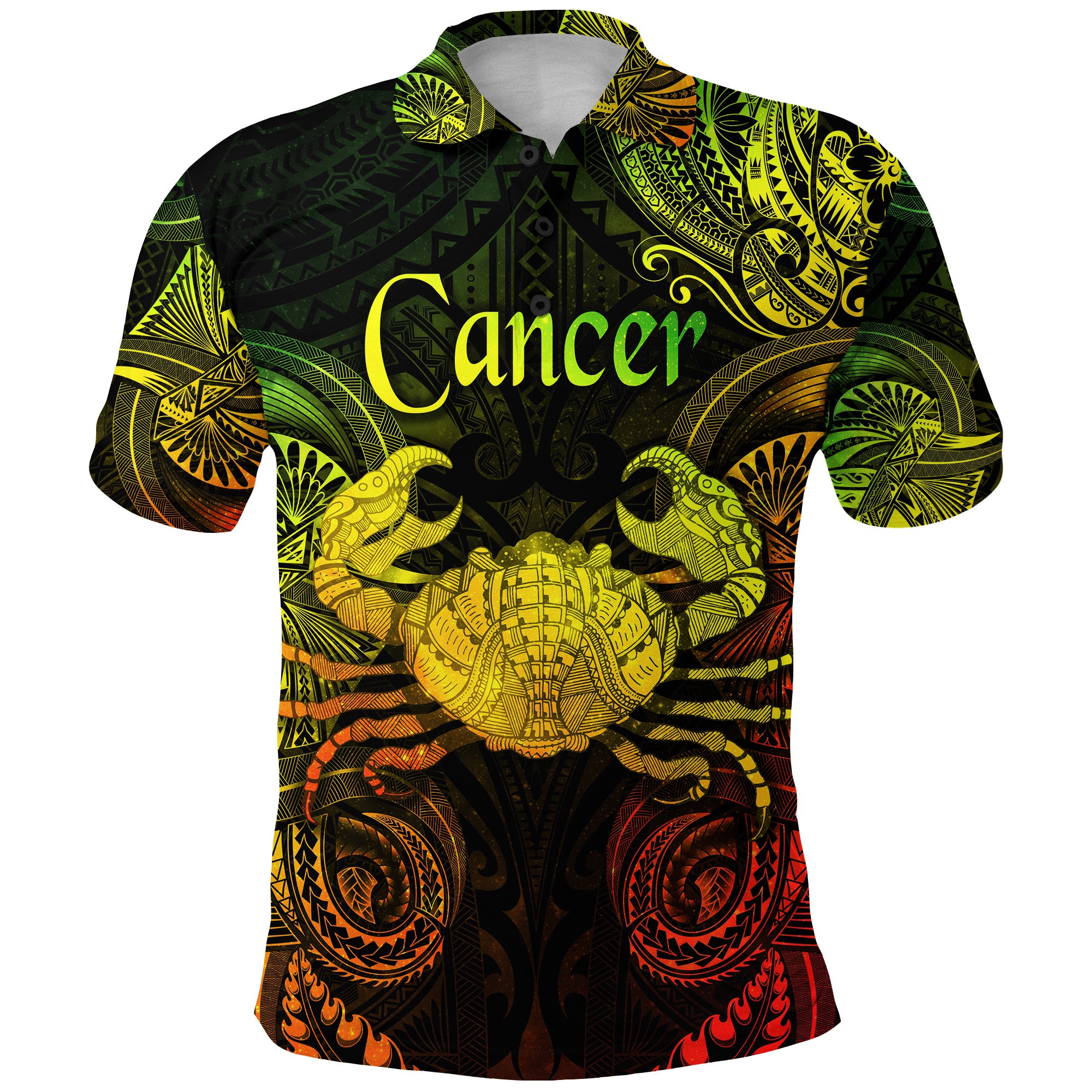 Custom Cancer Zodiac Polynesian Polo Shirt Unique Style Reggae LT8 - Polynesian Pride