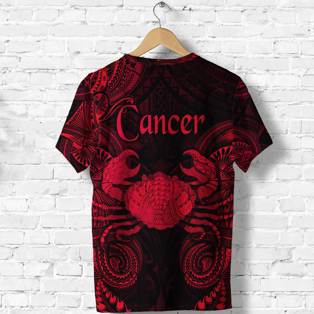 Cancer Zodiac Polynesian T Shirt Unique Style Red LT8 - Polynesian Pride