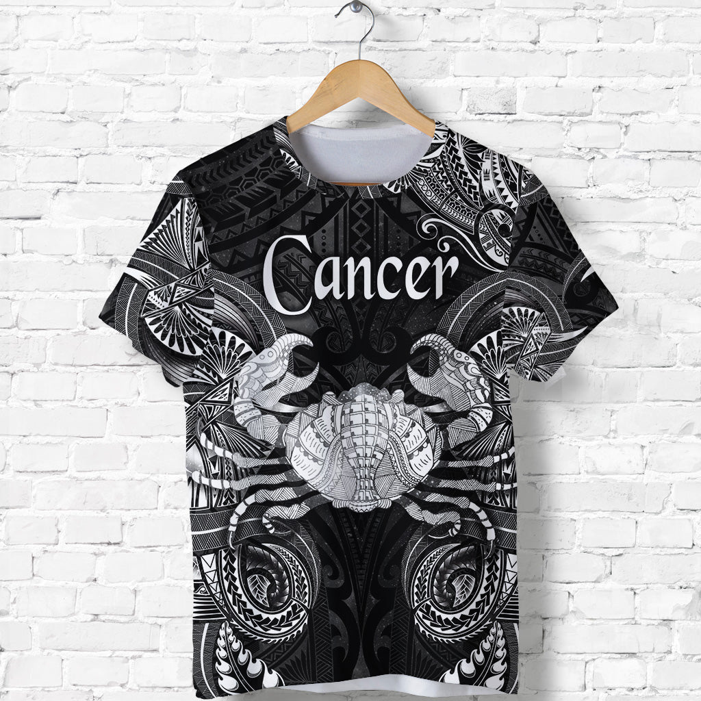 Custom Cancer Zodiac Polynesian T Shirt Unique Style Black LT8 - Polynesian Pride