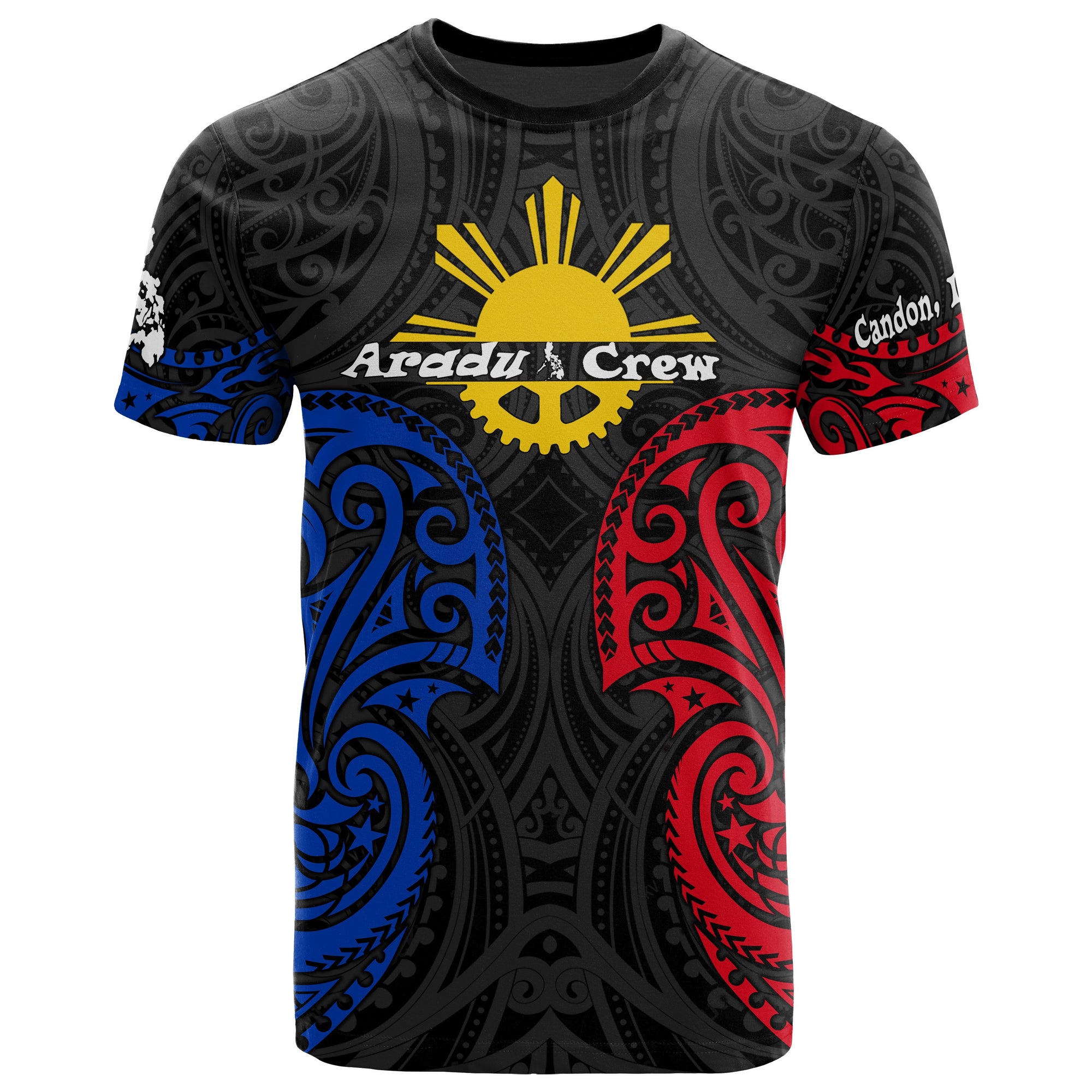 The Philippines Custom T Shirt Aradu Crew Candon, Ilocos Sur Unisex Black - Polynesian Pride