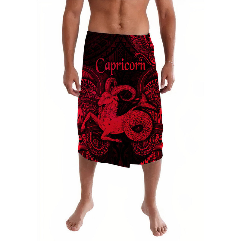 Capricorn Zodiac Polynesian Lavalava Unique Style Red LT8 Red - Polynesian Pride