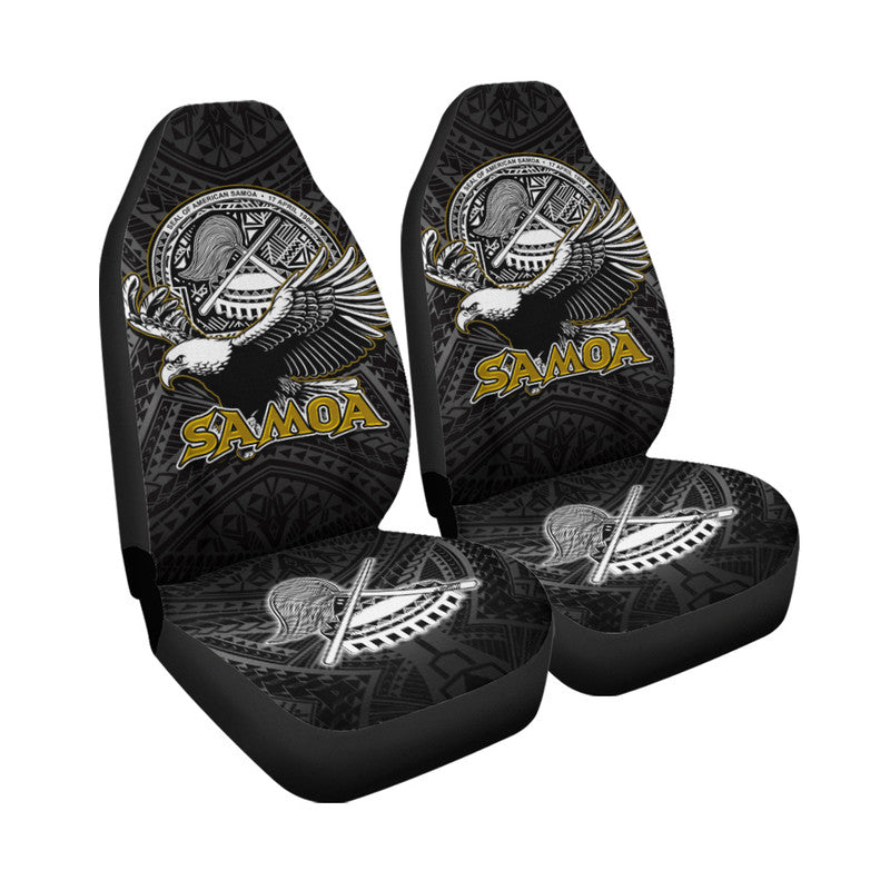 Seal of American Samoa Car Seat Cover LT6 One Size Black - Polynesian Pride