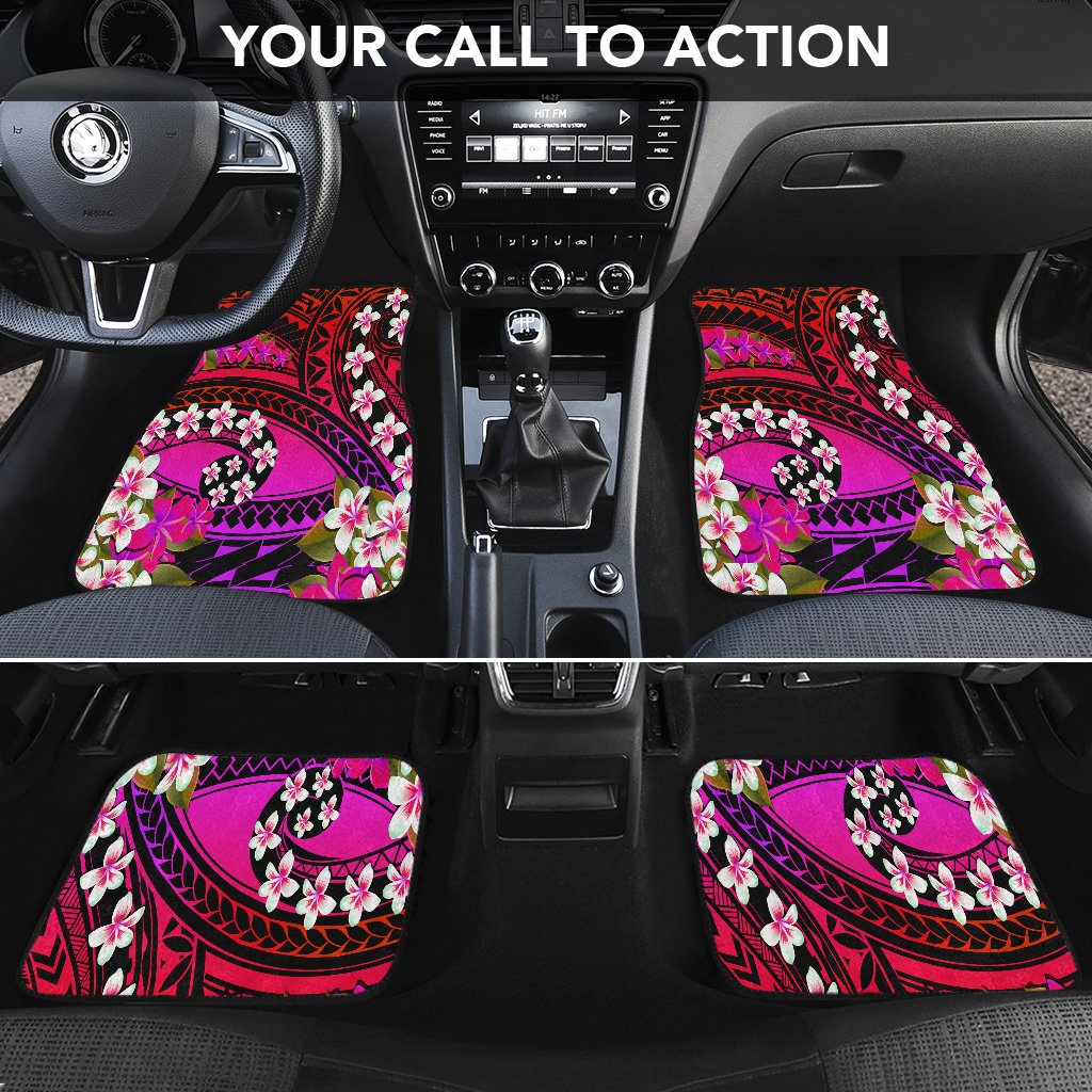 Hawaii Plumeria Polynesian Car Floor Mats - Hope - Purple - AH - Polynesian Pride