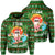 Hawaiian Santa Claus Mele Kalikimaka Hoodie Zip Green Aviv Style Unisex Green - Polynesian Pride