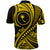 Custom Chuuk Polo Shirt Federated States of Micronesia Gold Wave Style LT9 - Polynesian Pride