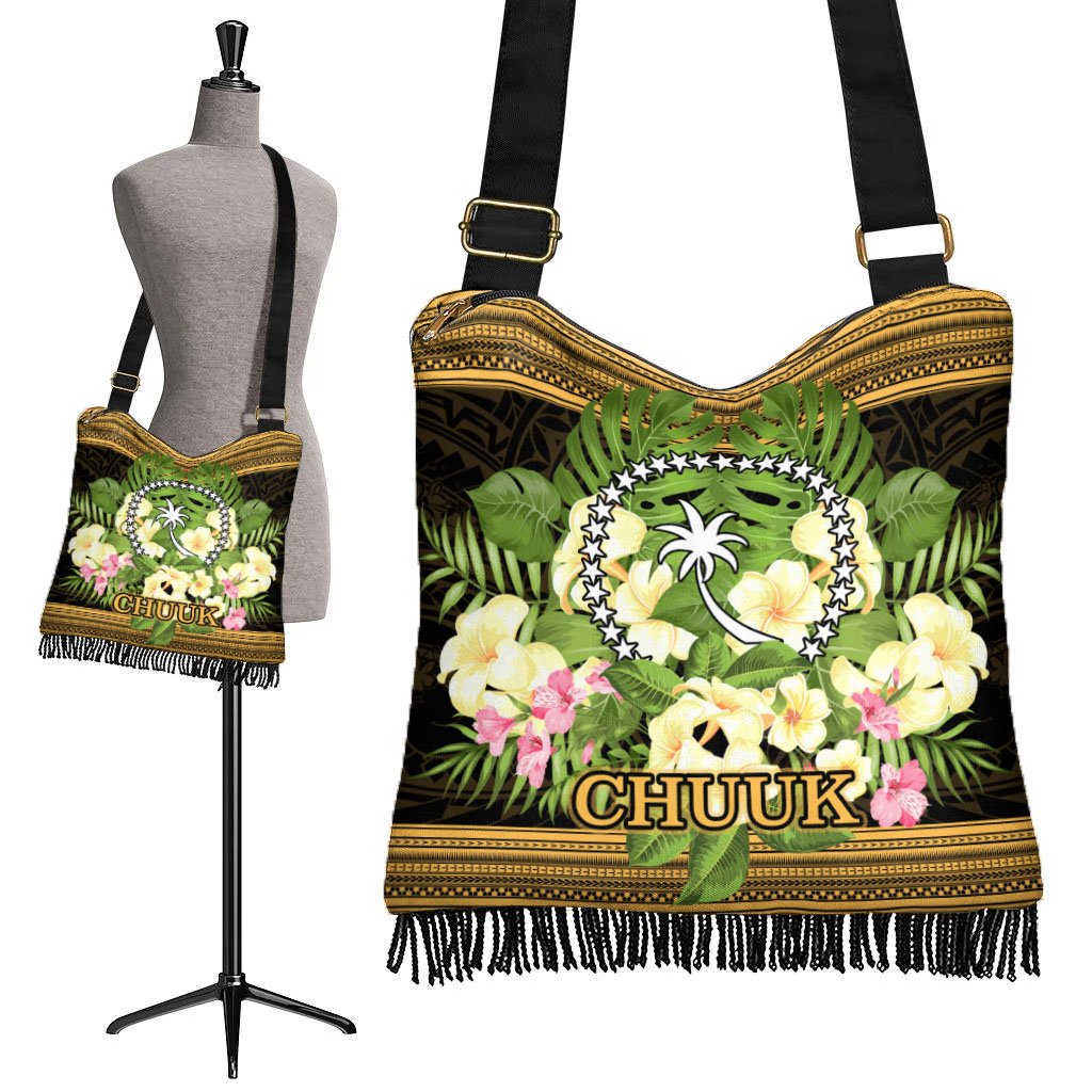 Chuuk State Boho Handbag - Polynesian Gold Patterns Collection - Polynesian Pride