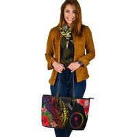 Chuuk State Leather Tote - Tropical Hippie Style - Polynesian Pride