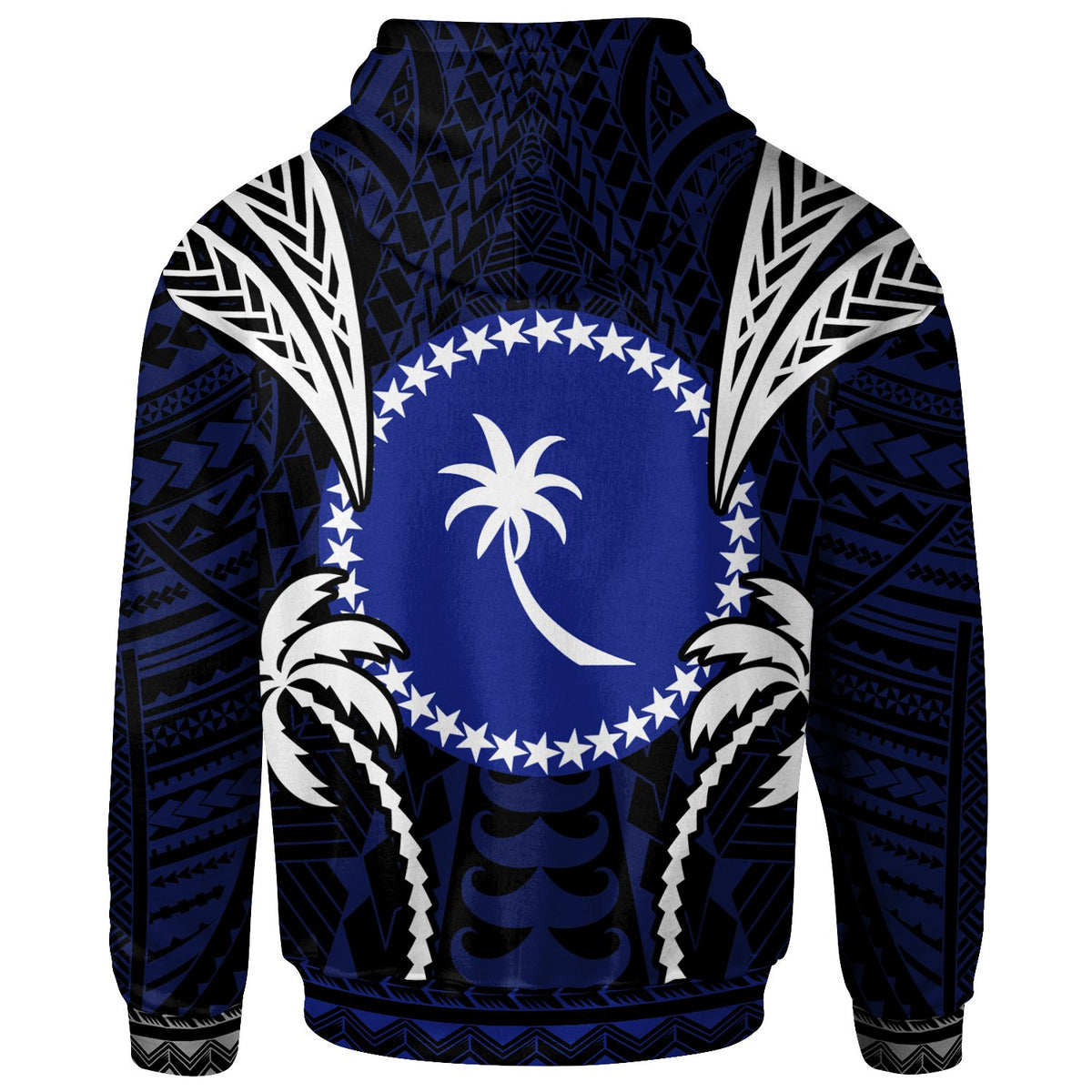 Chuuk Zip up Hoodie Blood Runs Through My Veins Style Flag - Polynesian Pride