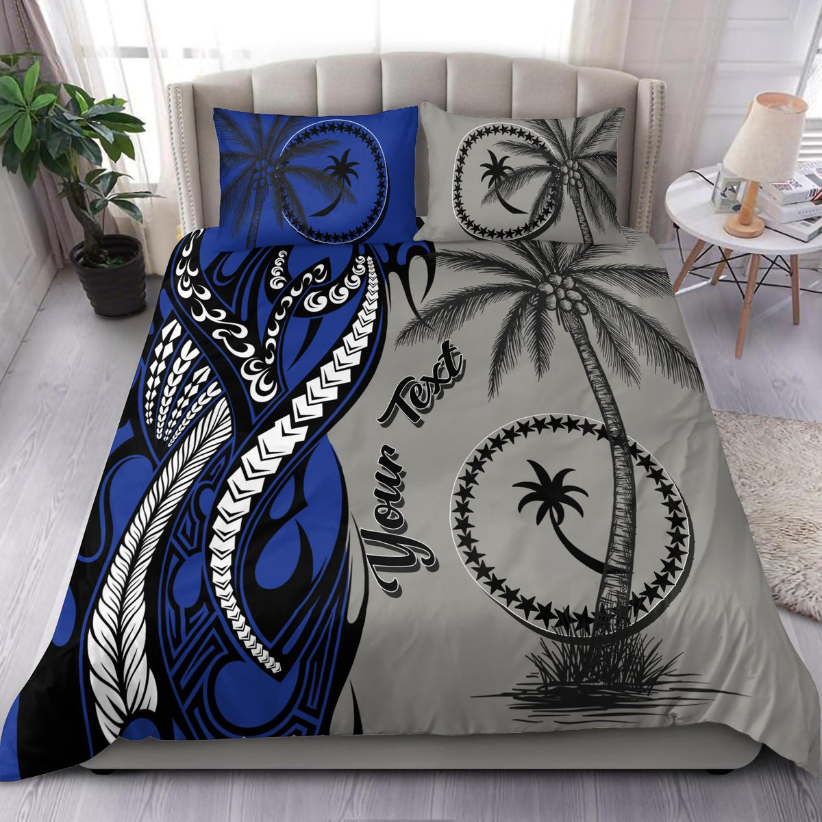Chuuk Custom Personalized Bedding Set - Classical Coconut Tree - Polynesian Pride