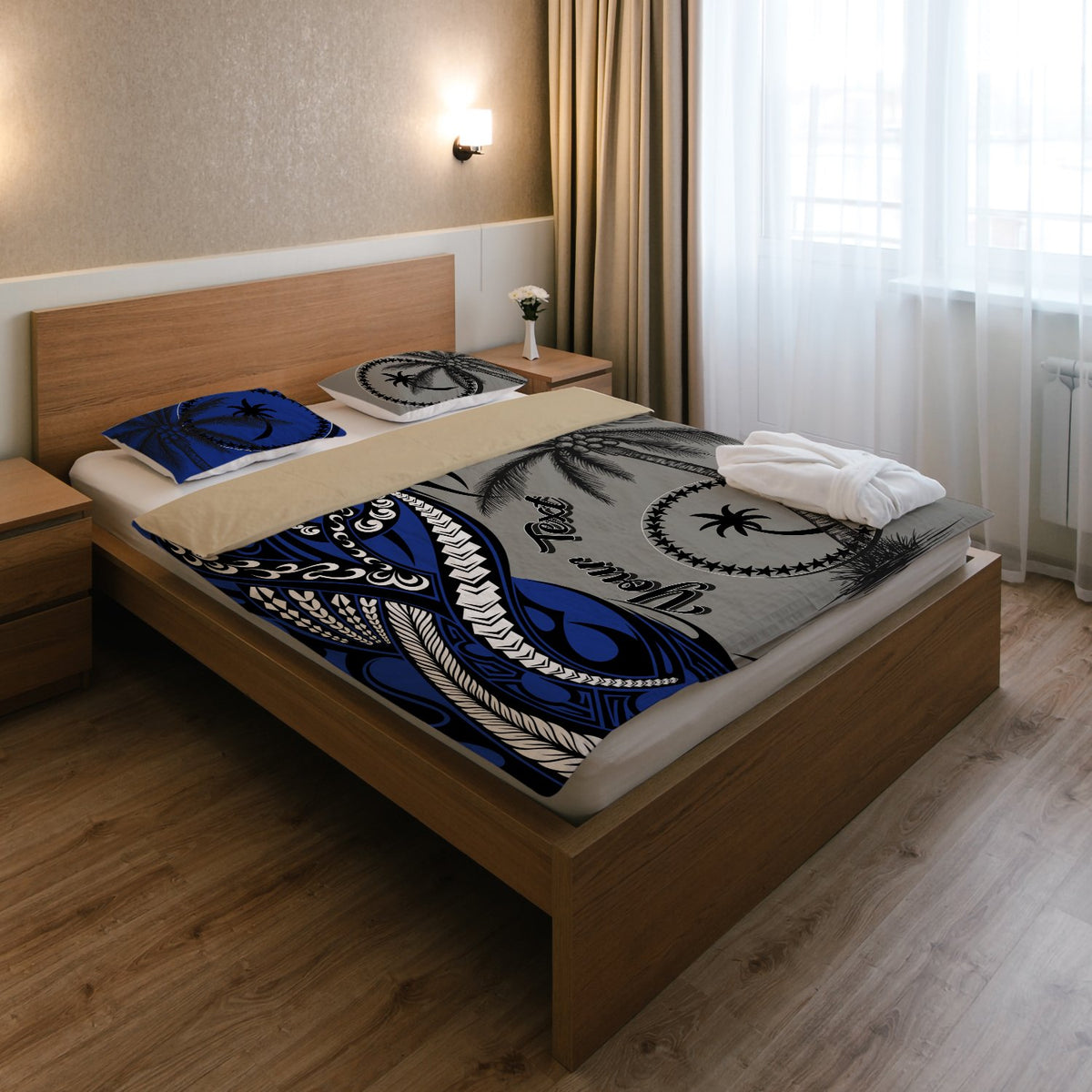 Chuuk Custom Personalized Bedding Set - Classical Coconut Tree - Polynesian Pride