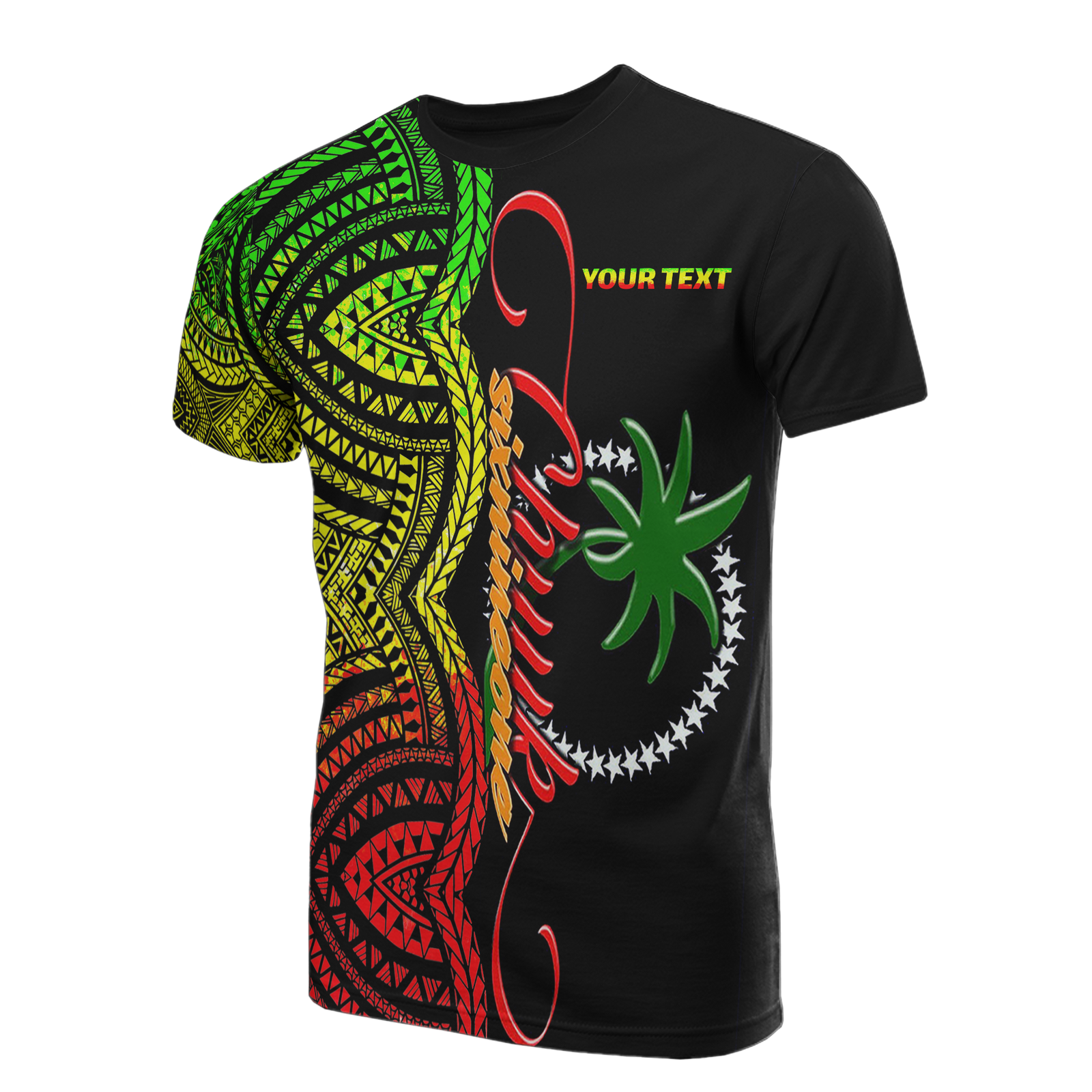 Chuuk Custom T Shirt Number SixNineOne Style Reggae Unisex Black - Polynesian Pride