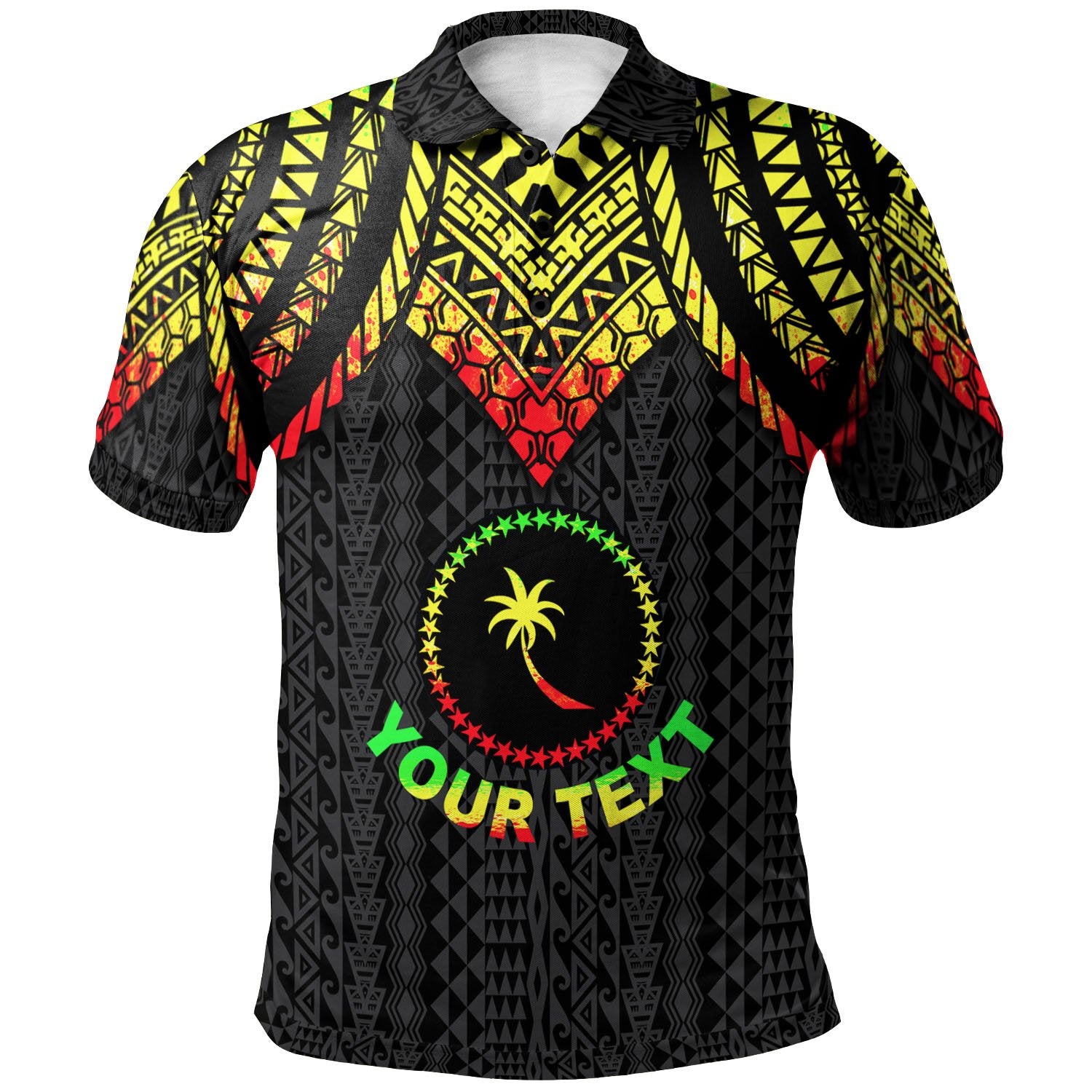 Chuuk Custom Polo Shirt Polynesian Armor Style Reagge Unisex Reggae - Polynesian Pride