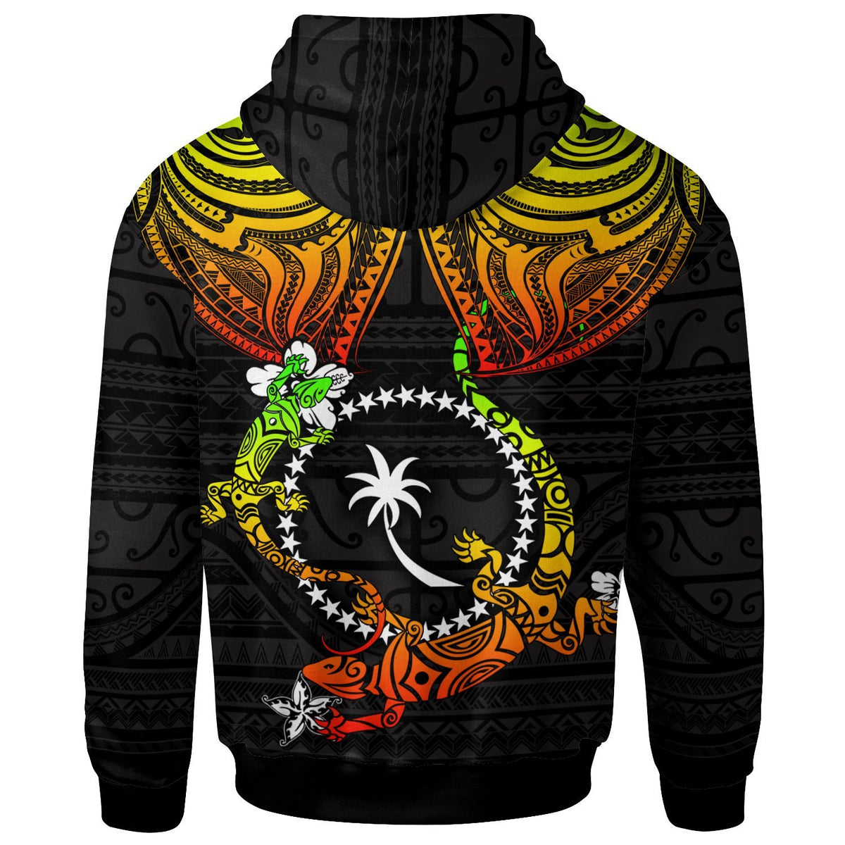Chuuk Zip up Hoodie Lizard Good Chest - Polynesian Pride