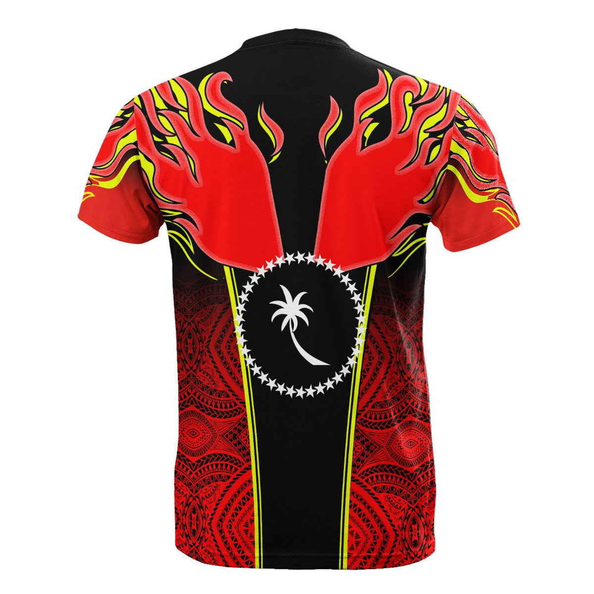 Chuuk T Shirt Micronesia Pattern With Fire - Polynesian Pride