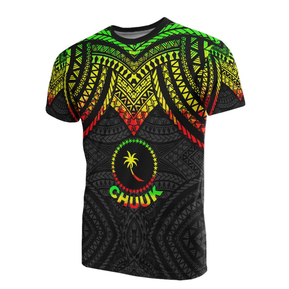 Chuuk T Shirt Micronesian Pattern Reggae Armor Style Unisex Reggae - Polynesian Pride