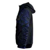 Micronesia All Over Print Hoodie Chuuk In My Heart Blue - Polynesian Pride