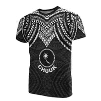 Chuuk T Shirt Micronesian Pattern Black Armor Style Unisex Black - Polynesian Pride