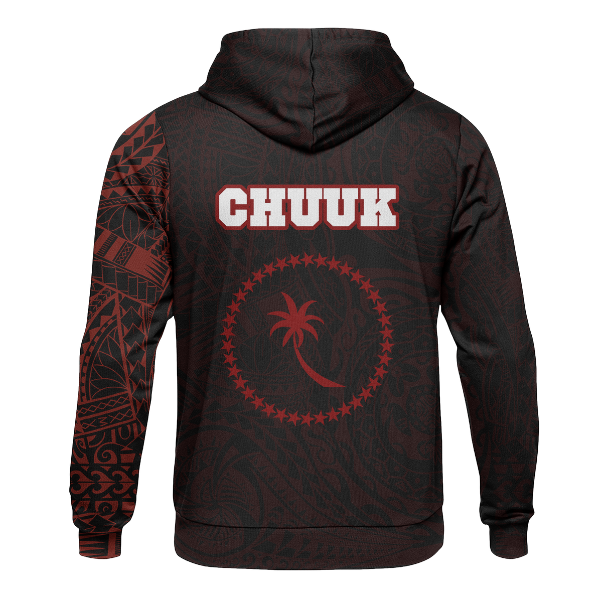 Micronesia All Over Print Hoodie Chuuk In My Heart Red - Polynesian Pride