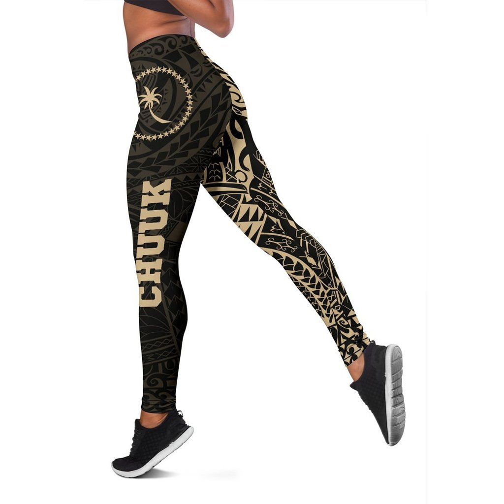 Chuuk Special Leggings A7 Black - Polynesian Pride