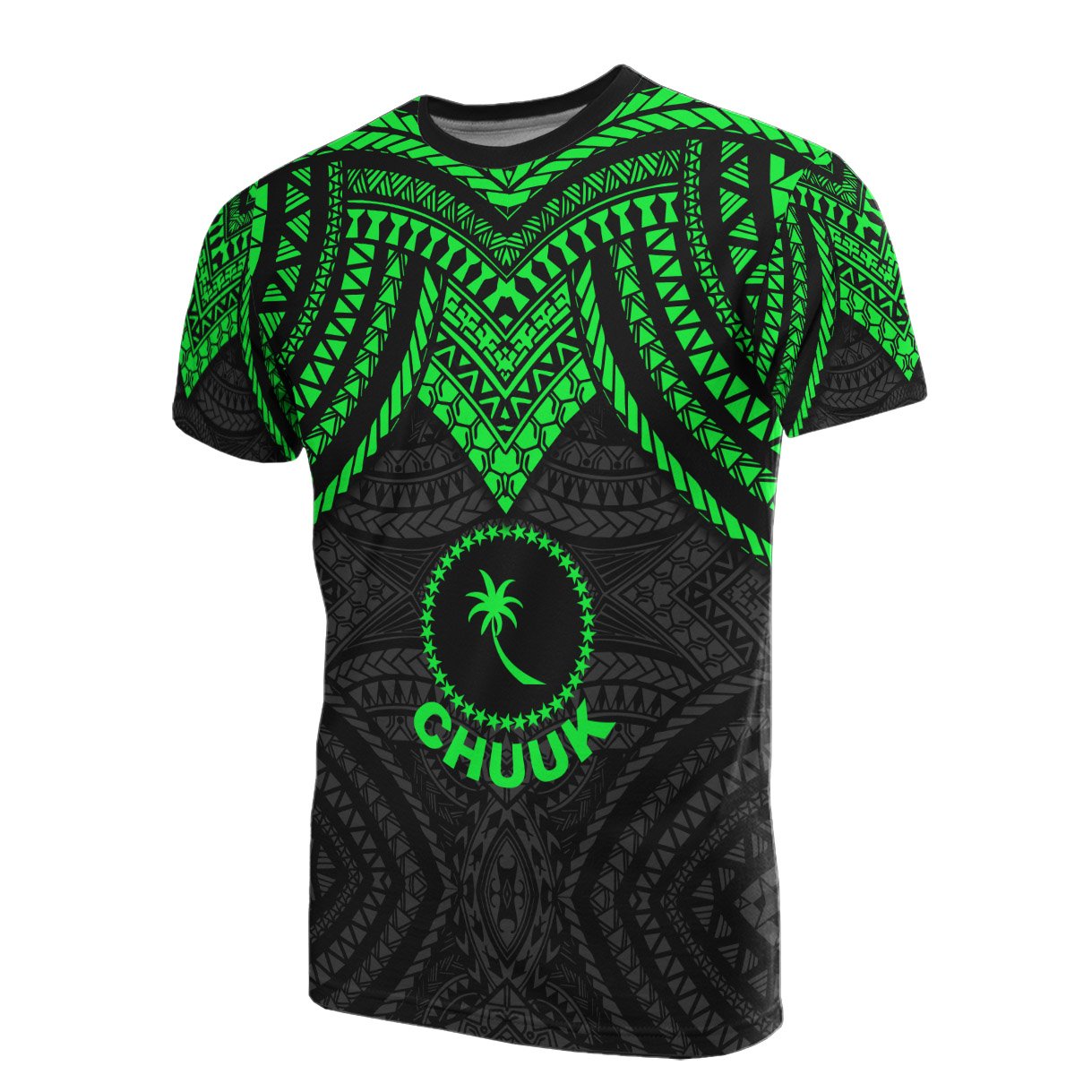 Chuuk T Shirt Micronesian Pattern Green Armor Style Unisex Green - Polynesian Pride