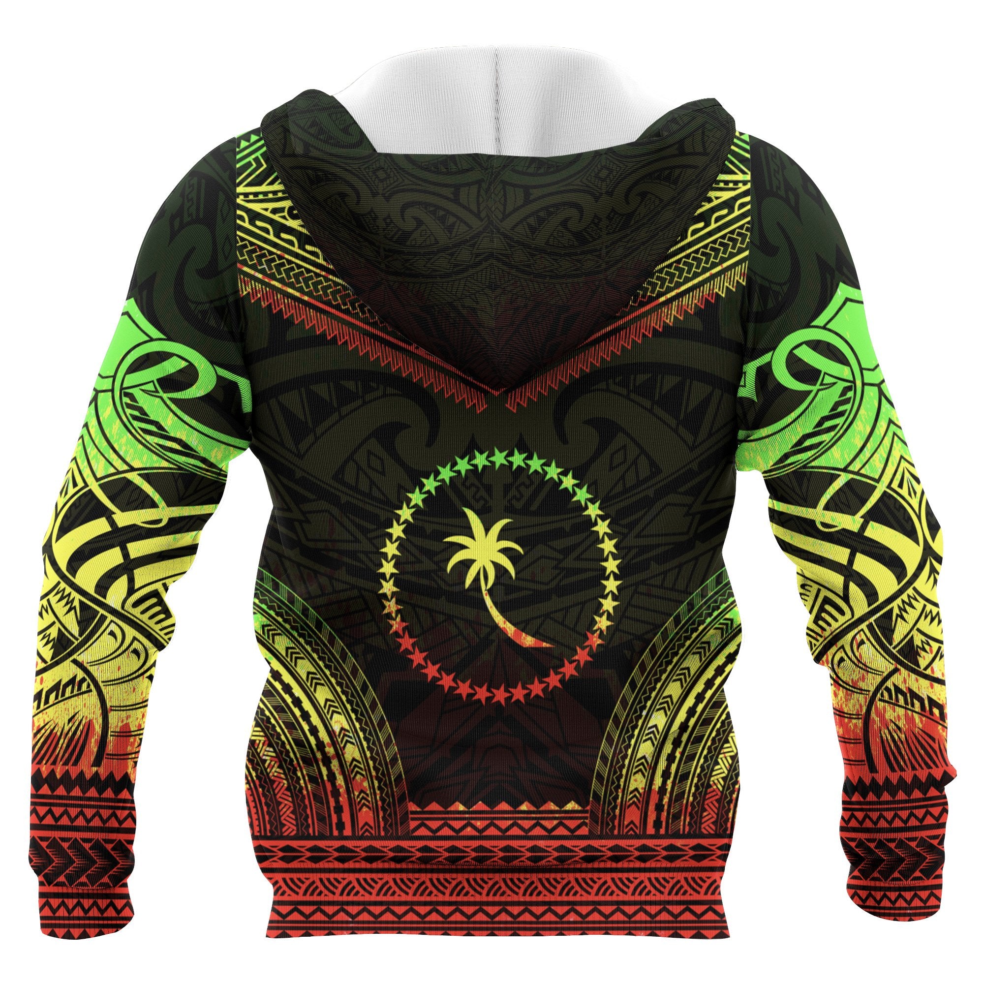 Chuuk Polynesian Chief Custom Zip up Hoodie Reggae Version Unisex Reggae - Polynesian Pride